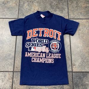 Boy’s/Kid’s VTG 1984 MLB Detroit Tigers Baseball Short Sleeve T-Shirt Size Small